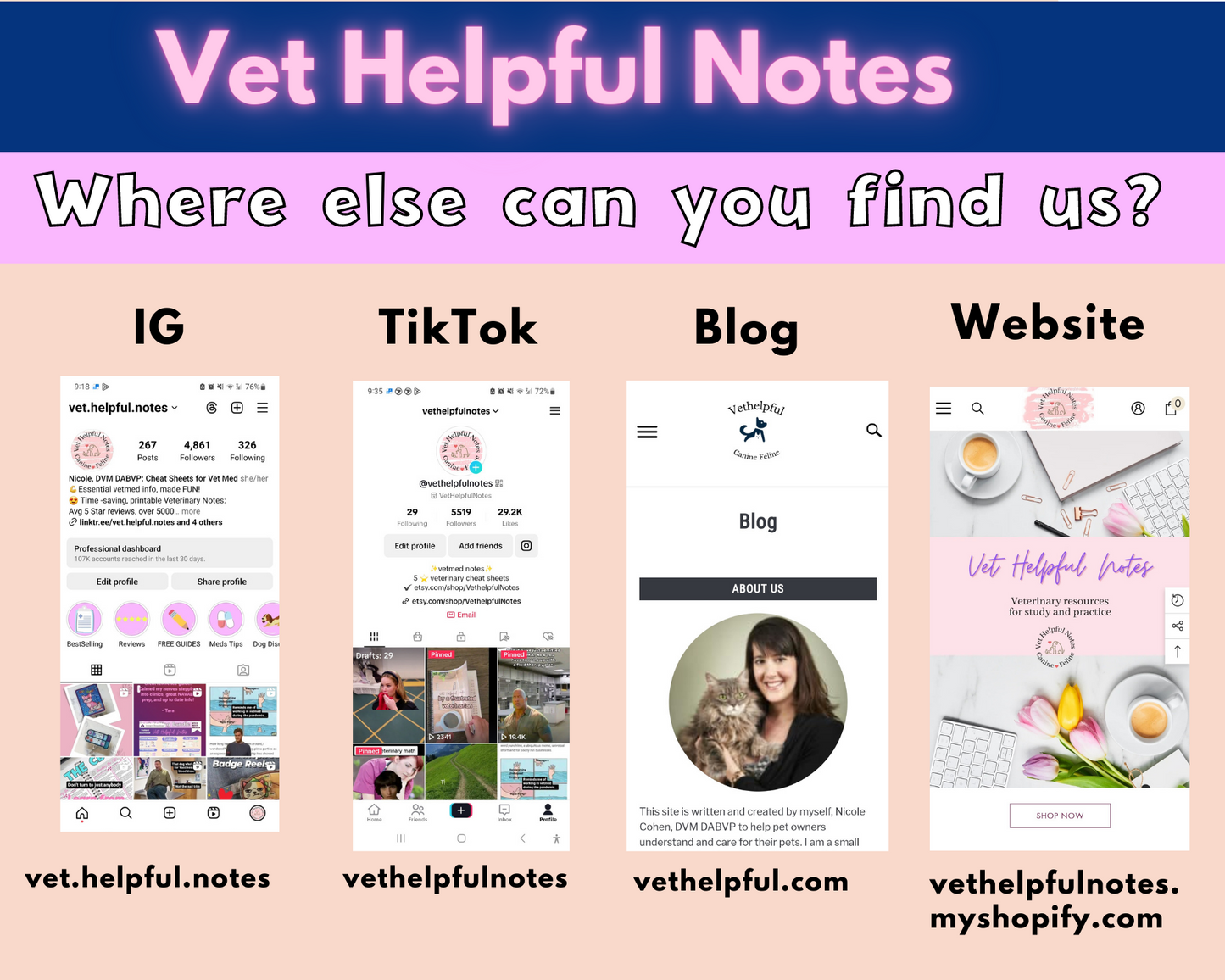 Other ways to find Vet Helpful Notes