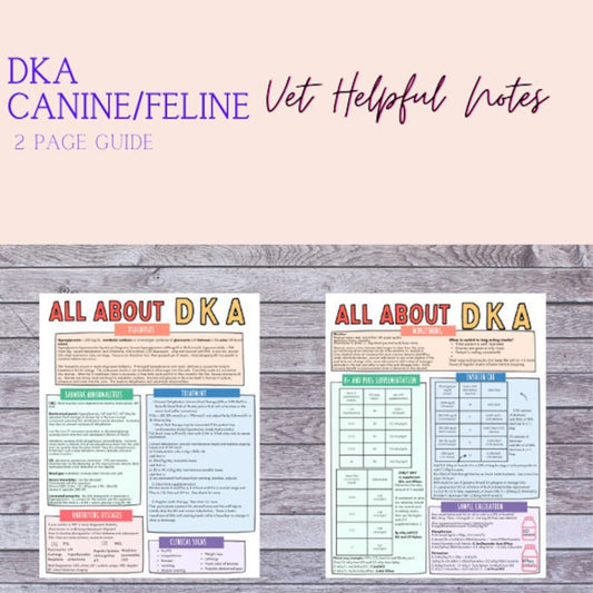 DKA Canine/Feline, Vet Endocrine; Vet Tech, Vet Student, Vet notes