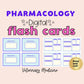 Digital drug card template veterinary pharmacology flash cards revision vet study aid vet tech medication flashcards digital vet