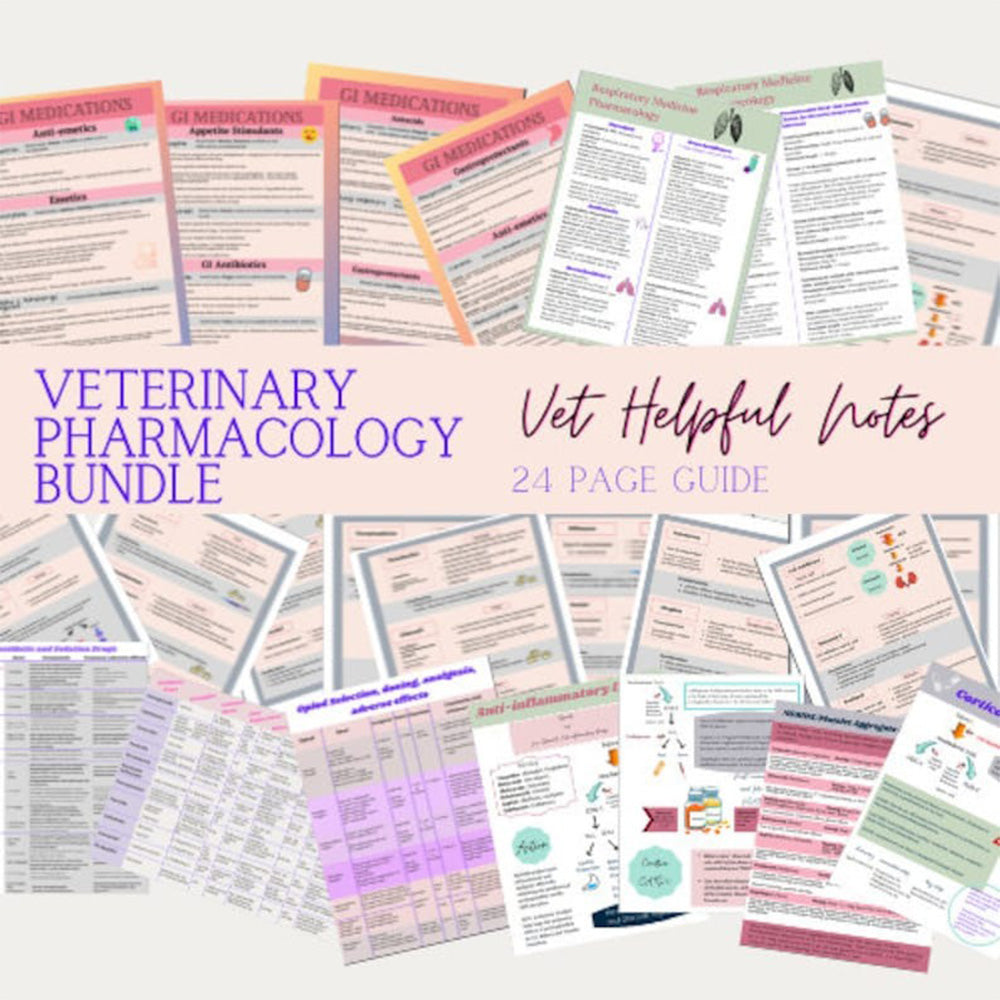 Combination Veterinary Surgery and Pharmacology Bundles for Vet Techs, Vet Nurses and Vet Students