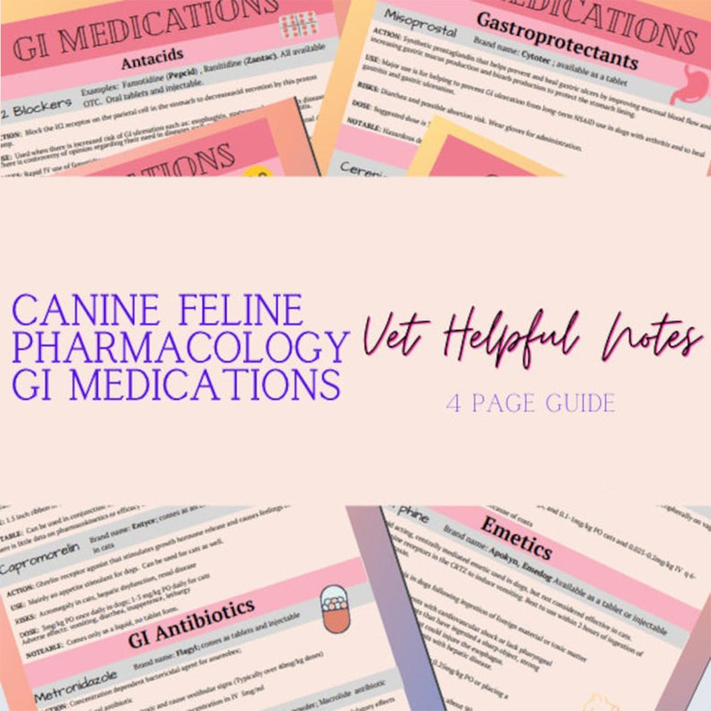 Veterinary GI pharmacology, Vet GI Medications Guide – Vet.Helpful.Notes