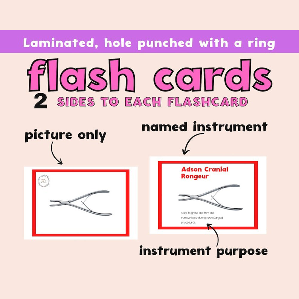 Vet flash cards surgery veterinary flashcards surgical instruments vet tech study cards vet med study cards vet tech gift veterinarian gift