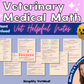 Best Selling Math Guide; vet notes for vet techs, vet students; Veterinary Calculations Cheat Sheets