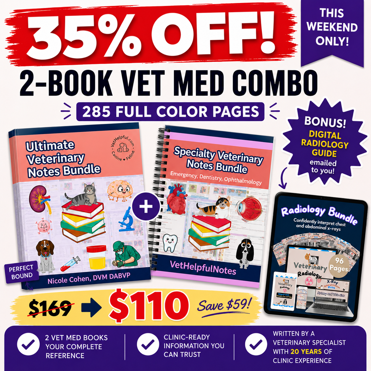 Ultimate Veterinary Notes Combo - 2 Books 35% OFF ***6/6 & 6/7  Only***