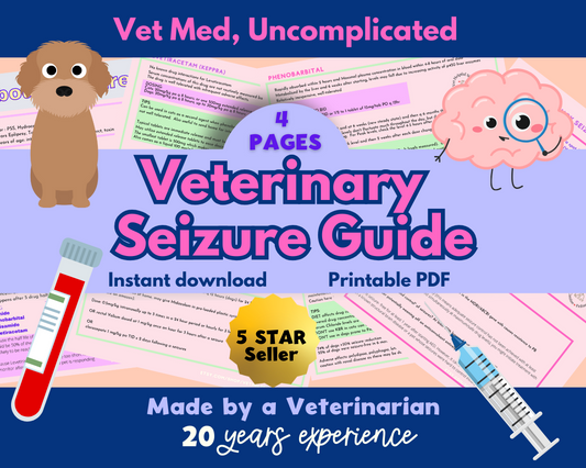 Canine/Feline Seizure Guide, Vet Tech Notes, Vet Student Notes, Vet Study