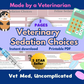 Veterinary sedation choices canine/feline, vet tech sedation drugs, vet nurse sedation drugs