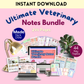 Ultimate Veterinary Notes Bundle - 244 Pages - Instant Download  -42% OFF  ***UNTIL 11/16***
