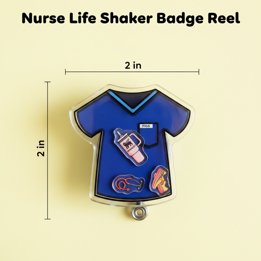 Nurse Life Shaker Badge Reel