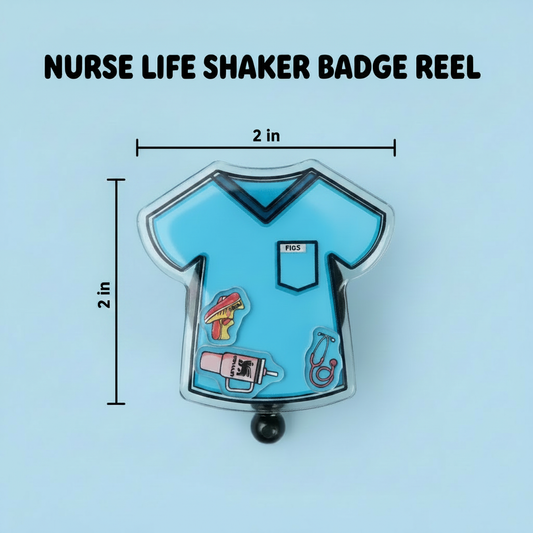 Nurse Life Shaker Badge Reel